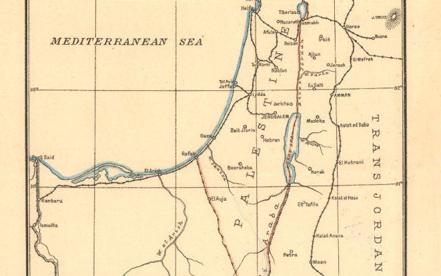 Sketch Map of Palestine, Transjordan & Northern Sinai (Survey of Palestine, Jaffa, 1932). Courtesy of the Eran Laor Map Collection, National Library of Israel (Public Domain).